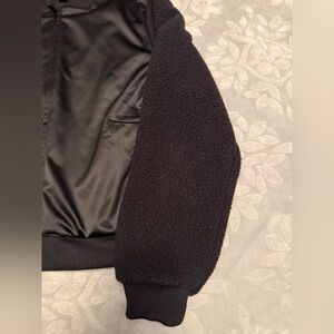 adidas Black Jacket with Textured Sleeves